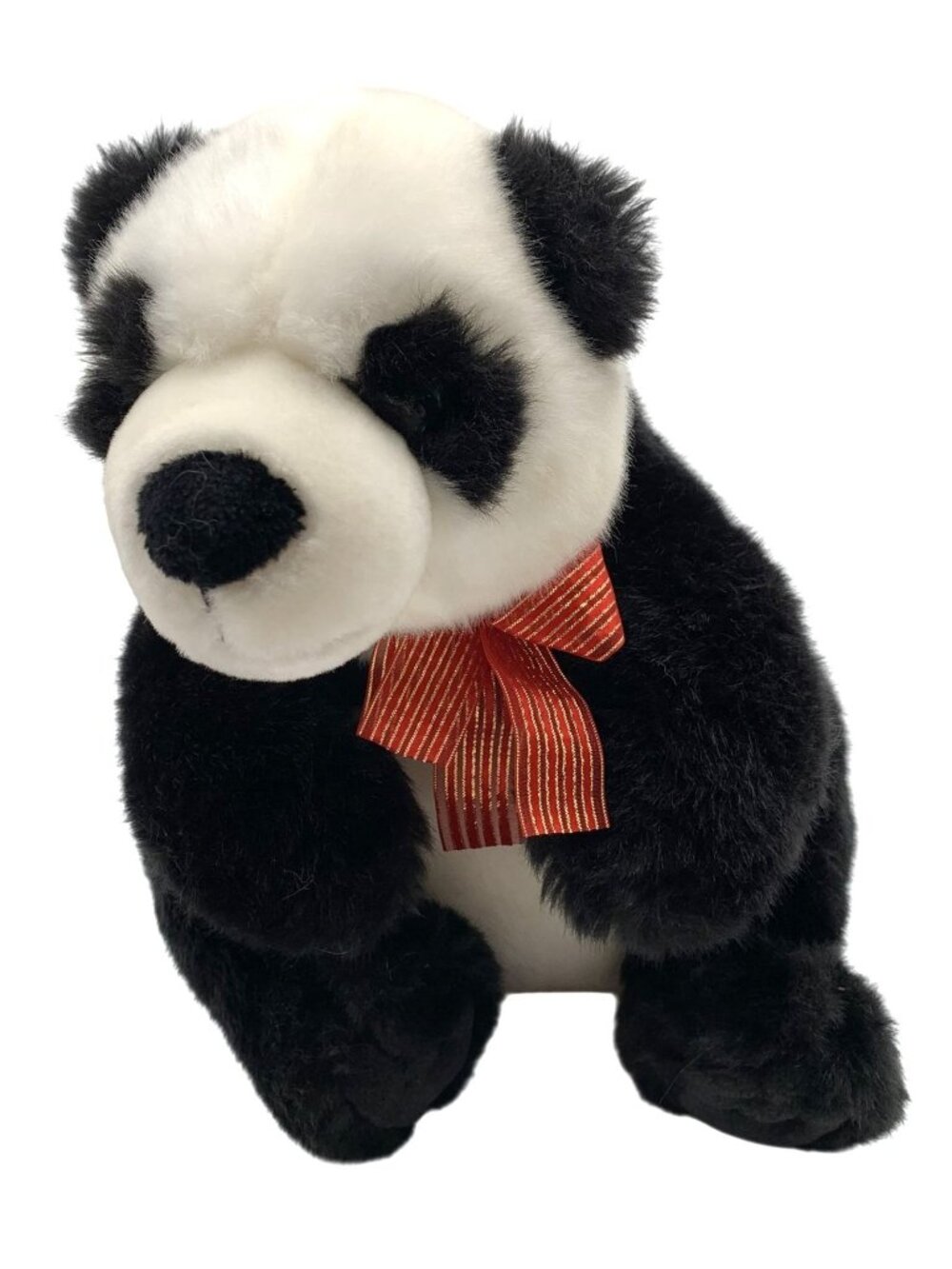 Kids Of America Plush Panda Bear With Red Bow 12 Inches Soft Stuffed Toy 2007